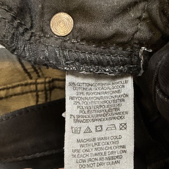 Free People Women's 28 Black Wash Stretch Denim Skinny Jeans Mid Rise - Picture 5 of 6